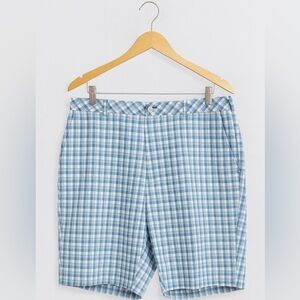 Walter Hagen 11 Majors Blue Plaid Golf Shorts Men’s 38 | Lightweight 10” Inseam